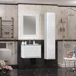 Opadiris Мебель для ванной Луиджи 70 подвесная белая матовая – фотография-3